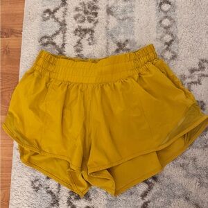 Yellow Lululemon Shorts